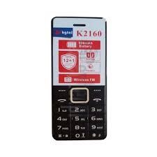 Kgtel K2160 mobile phone Wireless Fm Support- Dual Sim Feature Phone Black featured phones
