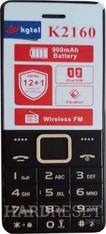 Kgtel K2160 mobile phone Wireless Fm Support- Dual Sim Feature Phone Black featured phones