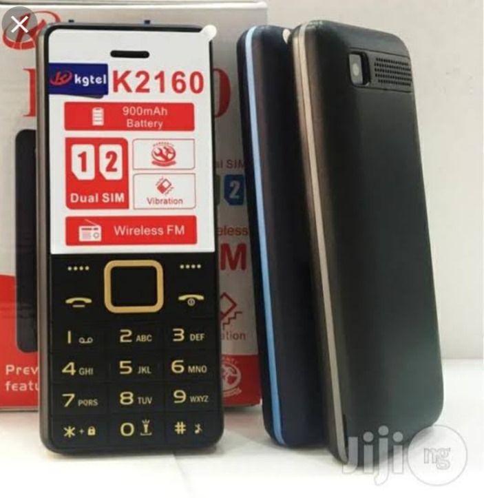 Kgtel K2160 mobile phone Wireless Fm Support- Dual Sim Feature Phone Black featured phones