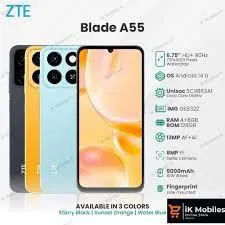 [BRAND NEW] ZTE  Blade A55 128GB ROM 12(4+8)GB RAM Android 14 6.75 inches, Octa-core Fingerprint 13 MP BACK CAMERA 8 MP FRONT CAMERA  smartphones