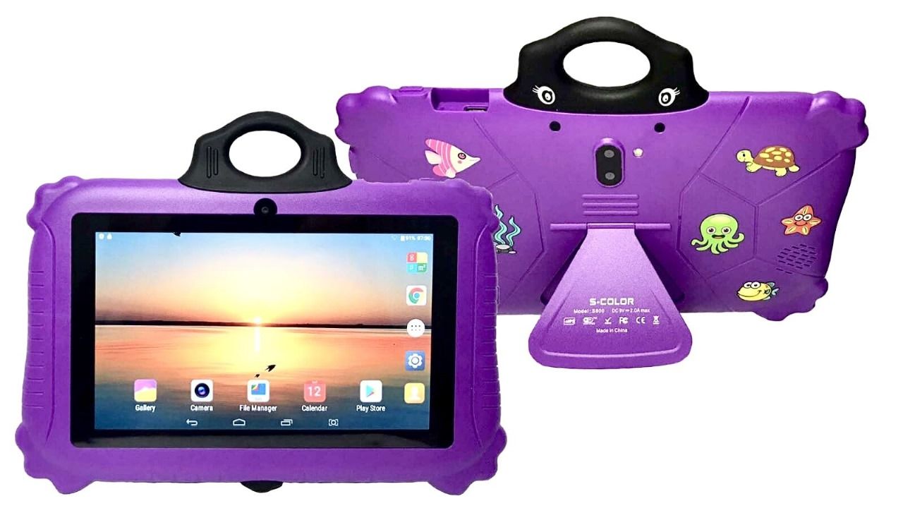 S-Color 7" HD Display Smart Tablet PC Male kids 10 Pro 6GB RAM 256GB Storage 13MP+ 8MP Camera Face Unlock 5000mAh Battery TABLETS