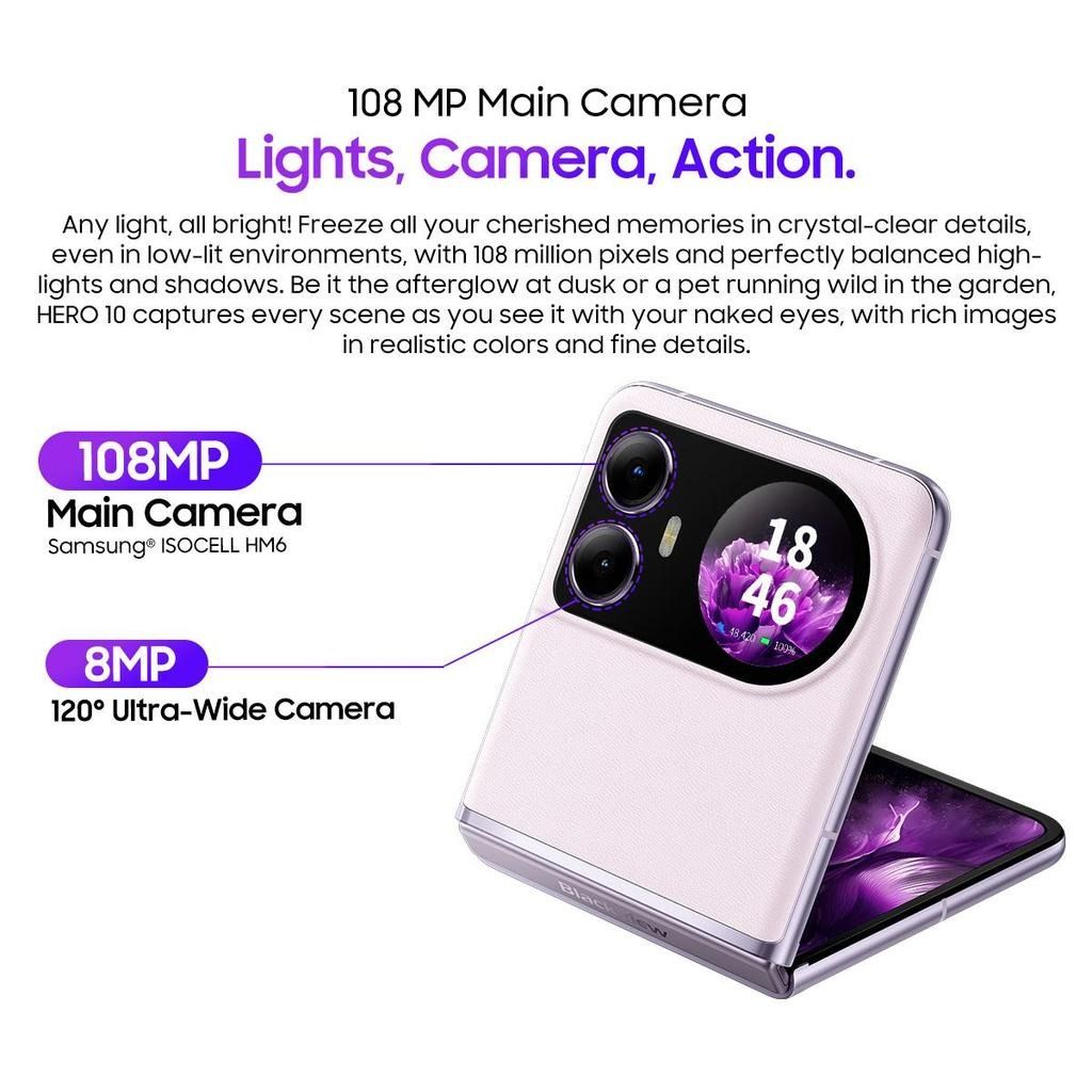 [NEW IN MARKET] Blackview Hero 10 256 GB ROM 12GB RAM Foldable AMOLED 6.9 inches Android 13, Mediatek Helio G99 (6 nm) Octa-core BACK CAMERA 108 MP / 32 MP FRONT CAMERA 4000 mAh Fingerprin SMARTPHONES