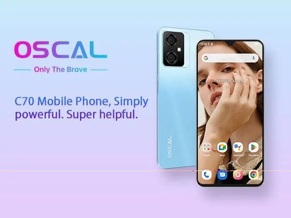 BLACKVIEW OSCAL C70, 6.56 INCHES, 128GB ROM + 8GB RAM, DUAL SIM, 50MP BACK CAMERA AND 8 MP FRONT CAMERA, 5180 mAh BATTERY, ANDROID 12 SMARTPHONES