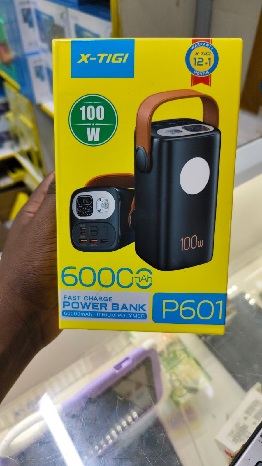 [HIGH QUALITY] X-TIGI 60000 mAH 100 Watts  P601 FAST CHARGER POWERBANK 60000mAH LITHIUM POLYMER portable powerstation 3USB PORTS (2) c to c ports  fast charging powerbank