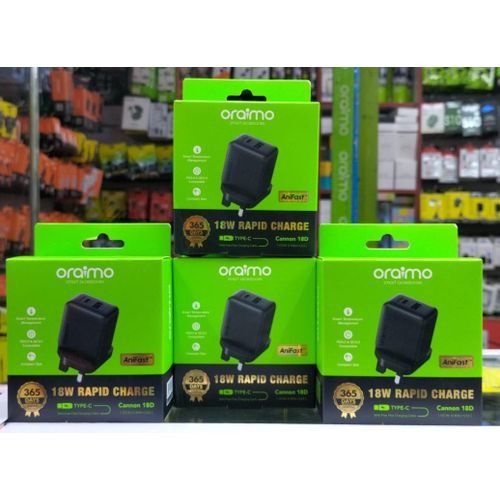 TOP SALE] ORAIMO 18 WATTS TYPE C RAPID CHARGER micro usb 
anifast WALL CHARGERS