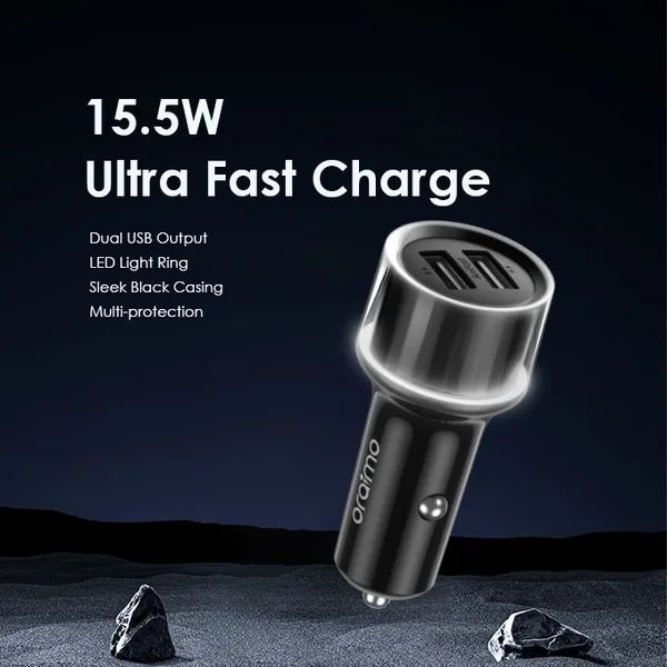 [FAST CHARGING] ORAIMO 15.5 WATTS ULTRA FAST CHARGING CAR CHARGER   2 USB-A Highway 15 CAR ELECTRONICS