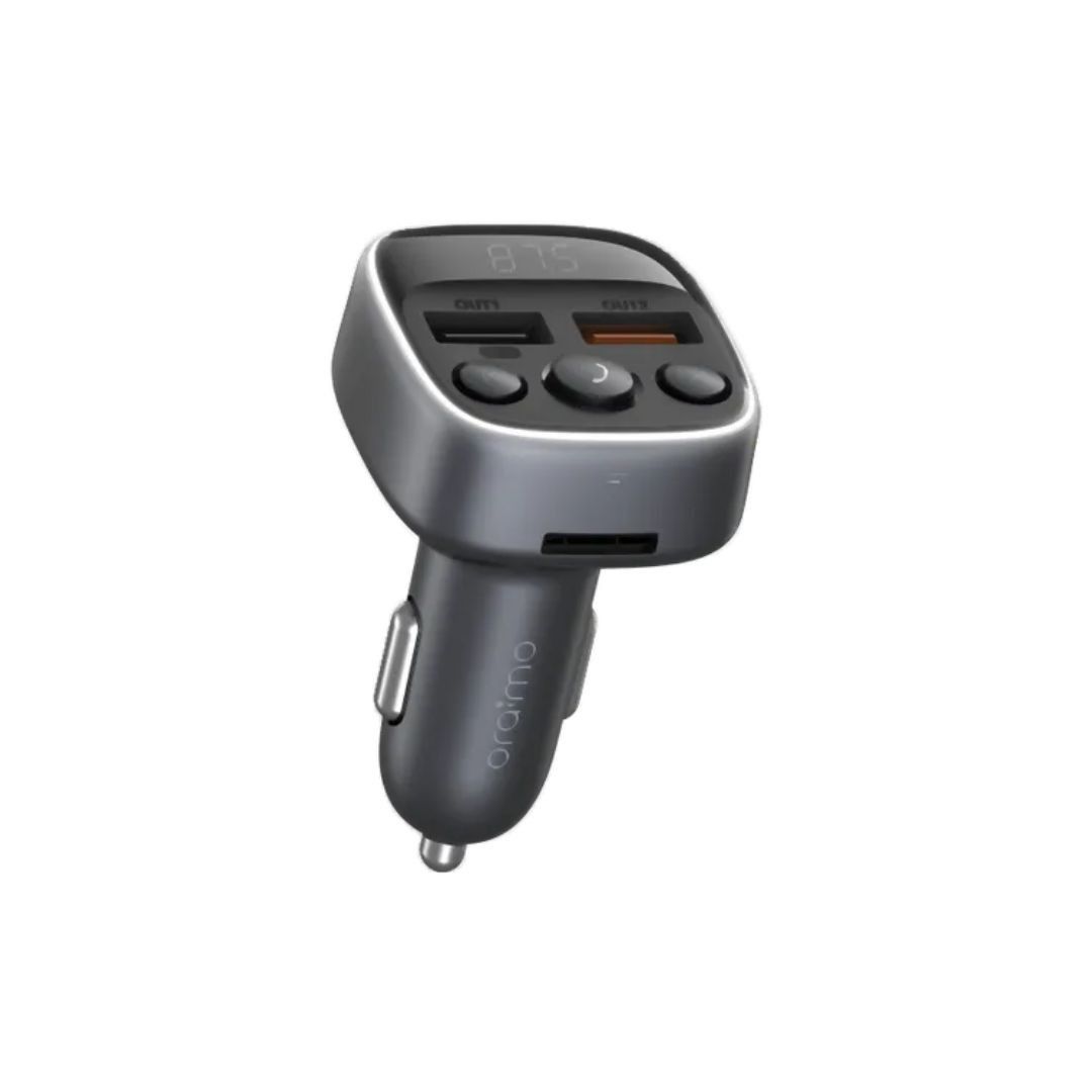Oraimo Original Car Charger Boulevard 18W Fast Charging Music Playing,FM Player, Dual USB Smart Modulator