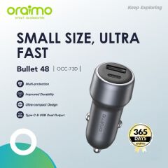 [TOP SELLER] Small size Ultra Fast Bullet 48 OCC - 73D  Type C and Dual output 48 Watts charging output car charger