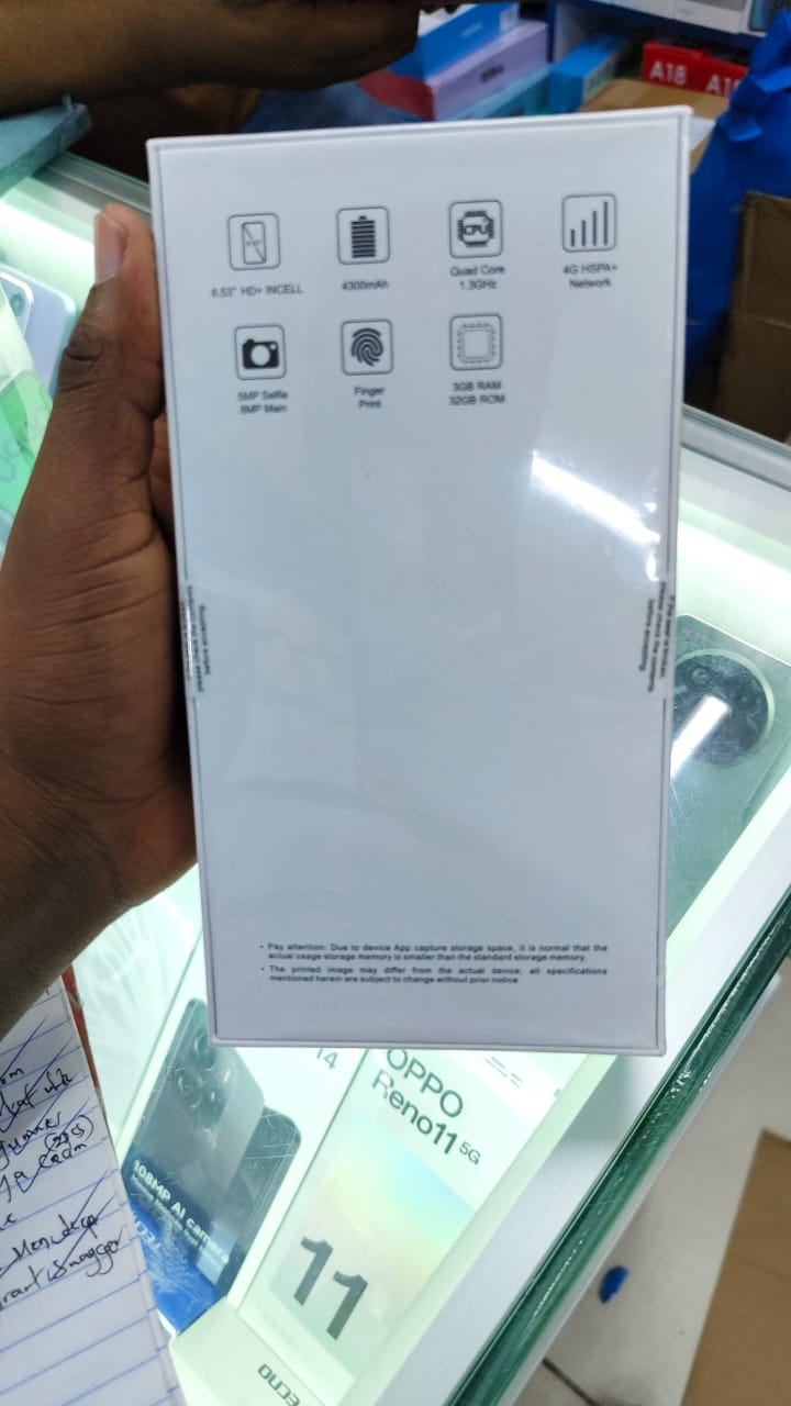 SPECIAL OFFER! CORN Tronic 3 6.53 Inches 32GB + 3GB Dual Sim 4G ,Front Camera 5.0MP,Cpu Model
MediaTek MT6739, 4300mAh Battery ,Operating System
Android 12 Smart Phone