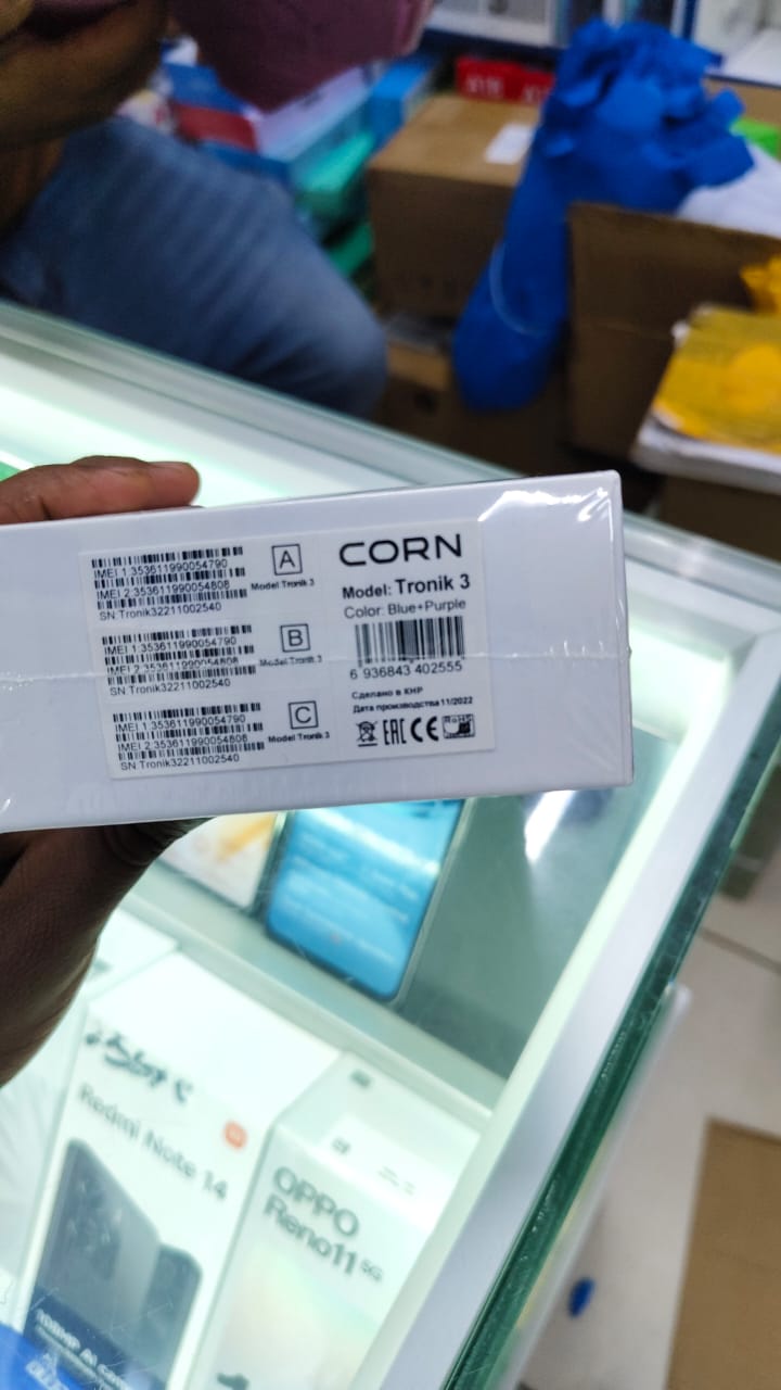 SPECIAL OFFER! CORN Tronic 3 6.53 Inches 32GB + 3GB Dual Sim 4G ,Front Camera 5.0MP,Cpu Model
MediaTek MT6739, 4300mAh Battery ,Operating System
Android 12 Smart Phone