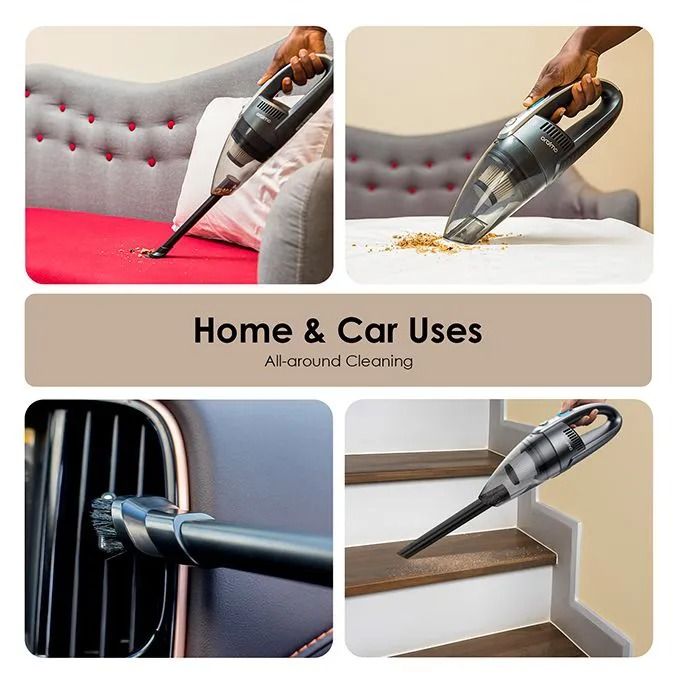oraimo UltraCleaner H2 Handheld Cordless Vacuum Car Vacuum Cleaner Rechargeable 3.5H Fast Charge for Home Car Upholstery Pet Hair Dust Gravel Crumbs Cleaning Portable Car Vacuum Cleaner Super Suction