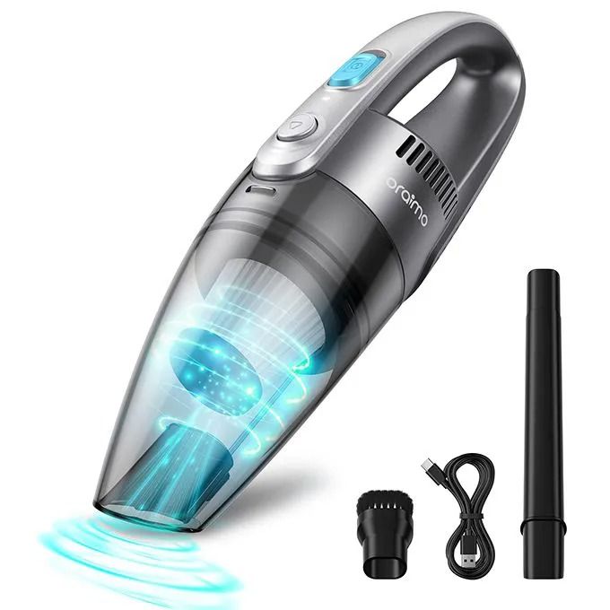 oraimo UltraCleaner H2 Handheld Cordless Vacuum Car Vacuum Cleaner Rechargeable 3.5H Fast Charge for Home Car Upholstery Pet Hair Dust Gravel Crumbs Cleaning Portable Car Vacuum Cleaner Super Suction