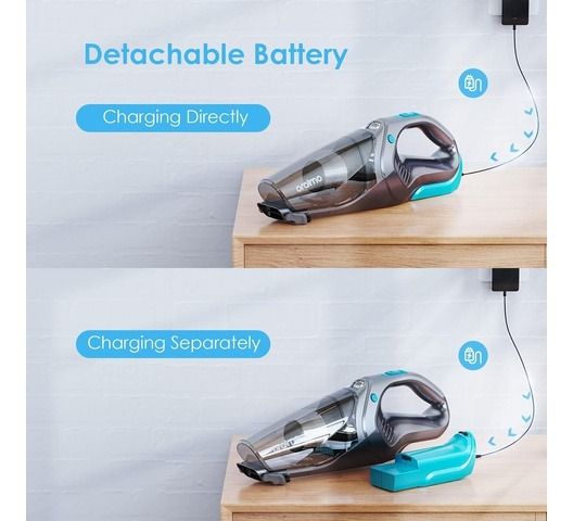 oraimo UltraCleaner H2 Handheld Cordless Vacuum Car Vacuum Cleaner Rechargeable 3.5H Fast Charge for Home Car Upholstery Pet Hair Dust Gravel Crumbs Cleaning Portable Car Vacuum Cleaner Super Suction
