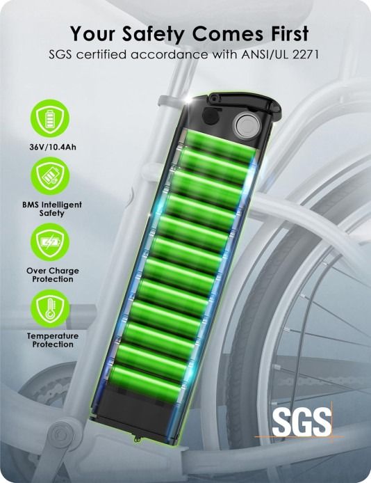 Discounted Deals!! Oraimo Electric Bike 350W Brushless Motor,48V 11.6Ah Li-ion Battery,Foldable Design,Shock Absorbers, Adjustable Leather Saddle,7-Speed Gear,Digital LCD Display-E-Bike