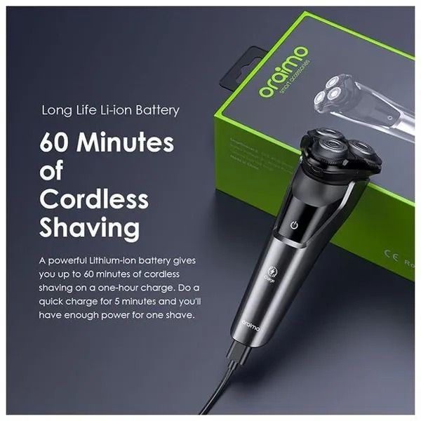 Oraimo OPC RS20 Rotary Electric Shaver Smart Wireless Cordless Shaver 2 IPX7 Smoother