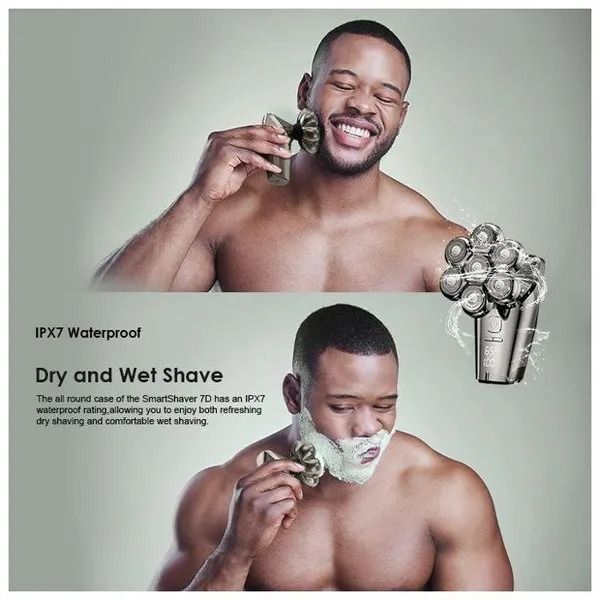 Oraimo Smart Shaver 7D OPC-RS70 Rotary Electric Shaver  7 Razor Heads 360° Shaver IPX7 Waterproof 90-minute Runtime  Digital Display ELECTRIC SHAVER