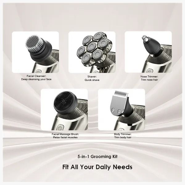 Oraimo Smart Shaver 7D OPC-RS70 Rotary Electric Shaver  7 Razor Heads 360° Shaver IPX7 Waterproof 90-minute Runtime  Digital Display ELECTRIC SHAVER