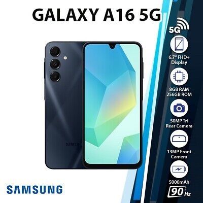 NEW ARRIVAL BRAND NEW SAMSUNG GALAXY A16, 5G 6.7'' HD+, 8GB RAM + 256GB ROM, DUAL SIM, 50MP, 5000mAh  octa core Android 14 8.0MP front camera 50.0 MP Back camera %G network connection SMARTPHONES