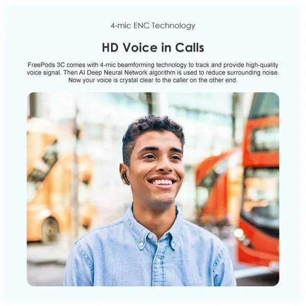 Oraimo OEB-E104DC FreePods 3C ENC Calling Noise Cancellation Long Playtime True Wireless Earbuds