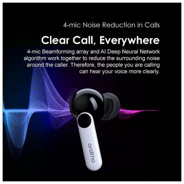 Oraimo OTW-630 SpaceBuds Hybrid ANC True Wireless Earbuds oraimo SpaceBuds Hybrid ANC True Wireless Earbuds Customized Voice Prompt