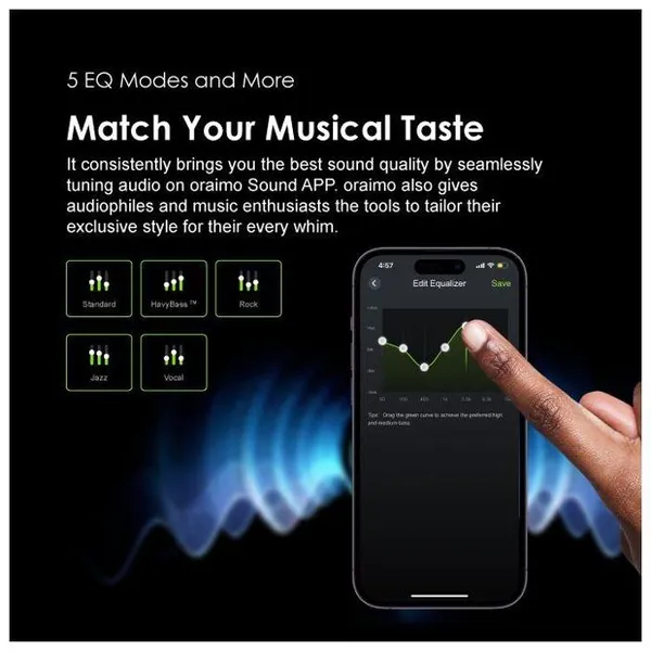 Oraimo OTW-630 SpaceBuds Hybrid ANC True Wireless Earbuds oraimo SpaceBuds Hybrid ANC True Wireless Earbuds Customized Voice Prompt