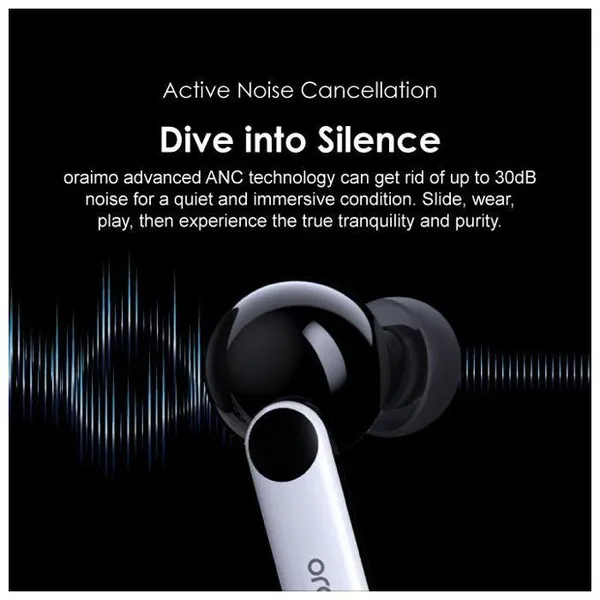 Oraimo OTW-630 SpaceBuds Hybrid ANC True Wireless Earbuds oraimo SpaceBuds Hybrid ANC True Wireless Earbuds Customized Voice Prompt
