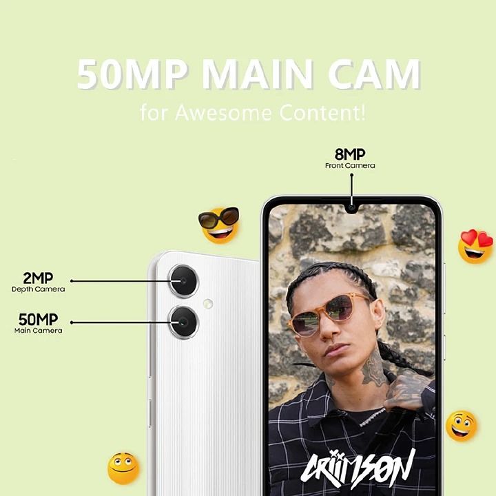 New Arrival Samsung Galaxy A06 128GB+4GB 50MP Camera 6.7" 90Hz MTK Helio G85 (12nm) 5000mAh 25W Type-C Charge Android 14 Smart Phones Side Fingerprint Unlock phone