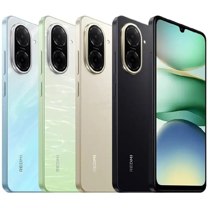 REDMI A5 64GB ROM 3GB RAM 4G NETWORK 5200MAH BATTERY 32MP main camera, 8MP front camera DUAL SIM 120HZ REFRESH RATE 6.88" ANDROID 15 , Side fingerprint sensor , USB Type-C Phones+FREE GIFTS FOR YOU