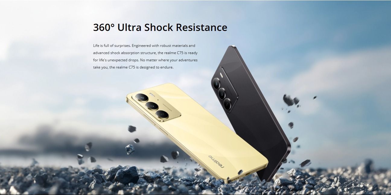 [NEW ARRIVAL] Realme C75 256GB+8GB 90Hz 6.72'' LCD Display 50MP+8MP Camera 6000mAh Battery 45W Mediatek Helio G92 Max Processor Android 14 Type-C Dual Sim Fingerprint Unlock Warranty 4G smartphones