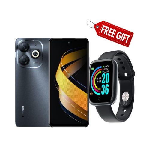 Infinix Smart 8 6.6" 3GB RAM/64GB ROM Android 13 SMARTPHONE  13MP Dual Camera 8MP SELFIE  Dual sim 5000mAh Smartphones COMES WITH FREE GIFTS ( AIRPODS + SMART WATCH) FOR YOU