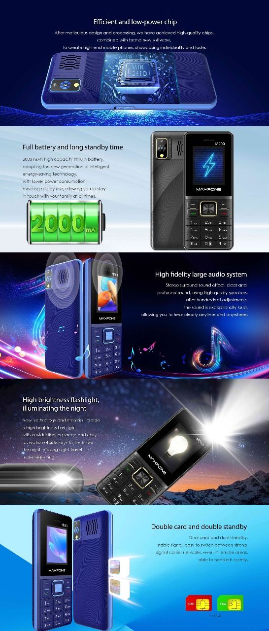 [ NEW ARRIVAL ] Maxfone M200 1.77 inch display 6MNO large buttons MTK 6261D 2000MAh battery with bright torch dual sim high fidelity large audio system  featured phones