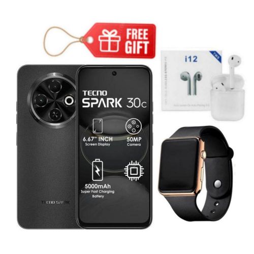 [BRAND NEW] TECNO SPARK 30C 128GB +8(4+4)GB 120Hz 6.6" Dynamic Port 50MP Dual Speakers 7.8mm Ultra Slim 5000mAh 18W Type-C Dual SIM 4G Smart Phones Side Fingerprint + free gifts  phone smartphones