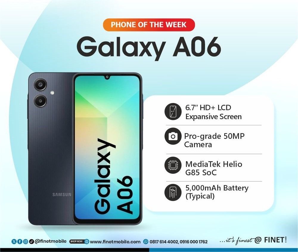 New Arrival Samsung Galaxy A06 128GB+4GB 50MP Camera 6.7" 90Hz MTK Helio G85 (12nm) 5000mAh 25W Type-C Charge Android 14 Smart Phones Side Fingerprint Unlock phone