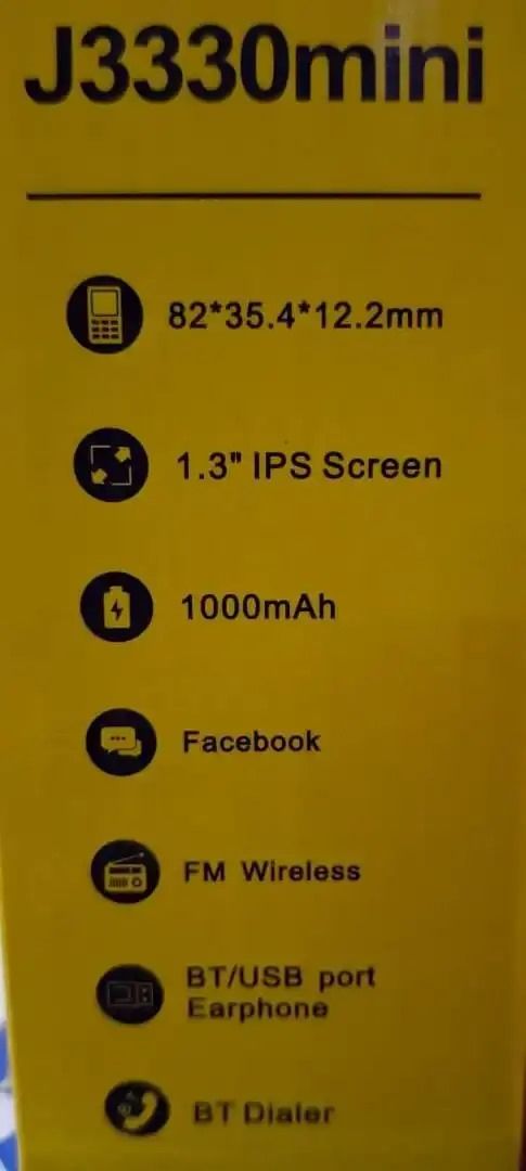 Jx J3330 mini phone 1.3" Screen Kabambe Wireless FM Camera,Bright Touch,Facebook,1000mAh Dual Sim featured phones