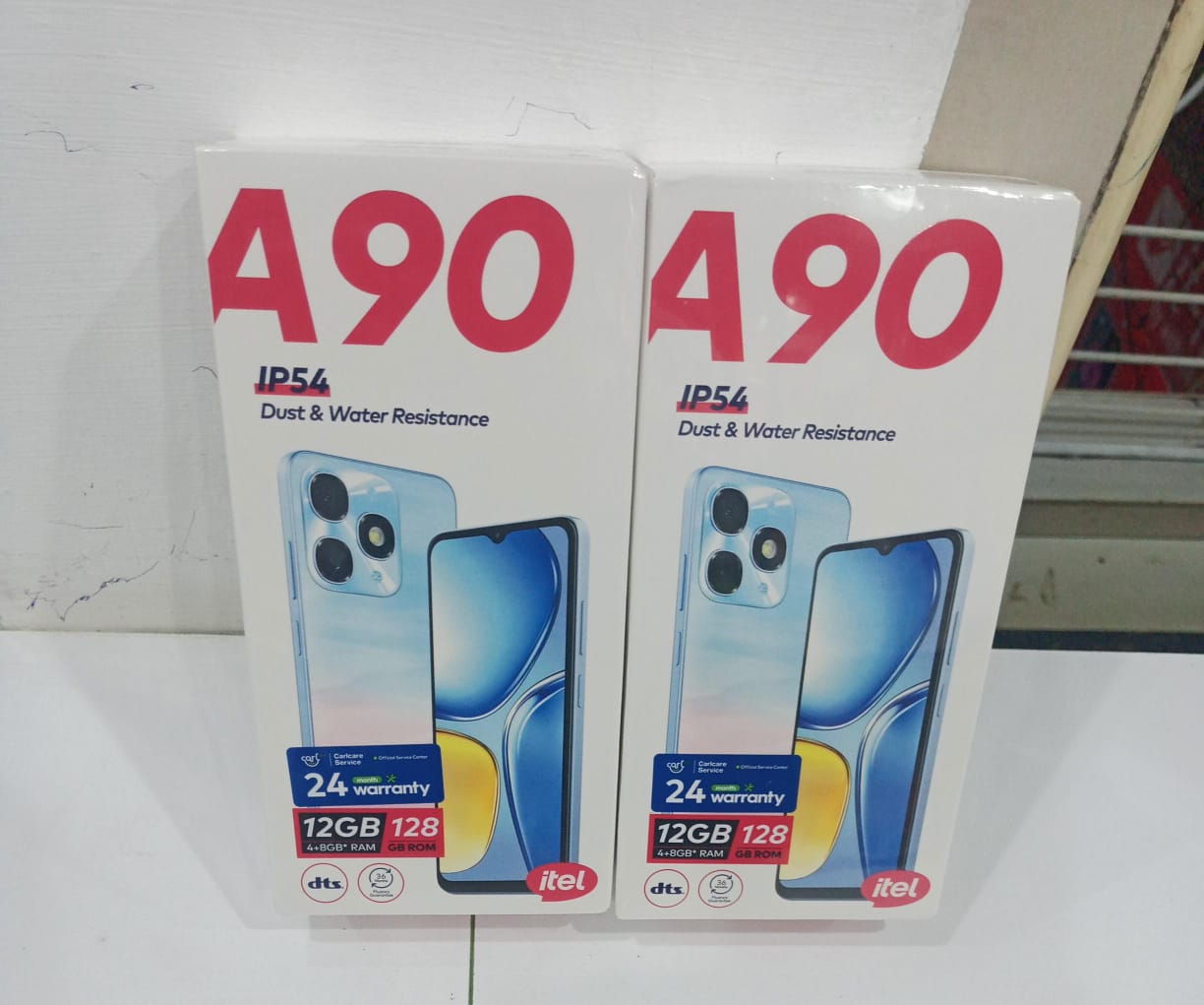 [Anniversary Sale] Itel A90 128GB+12(4+8)GB RAM 6.6“ 90HZ Display Phone Dual SIM 4G Network 13MP Camera Fingerprint Unlock 15W 5000 mAh Battery Android 14 Smart Phones