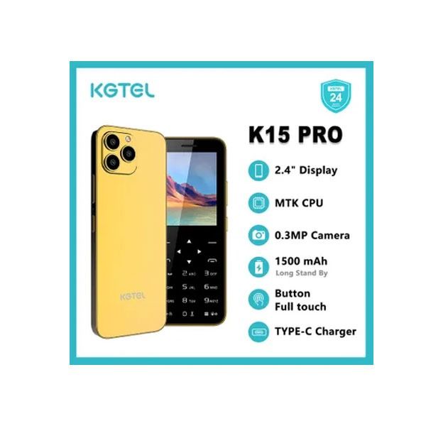 KGTEL K15 PRO MAX 2.4" Display Dual SIM Card 0.3MP Camera 1500 mAh ButtonFull touch TYPE-C Charger Featured Phones