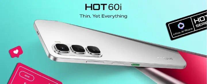 [NEW ARRIVAL] Infinix Hot 60i 6.7'' 128GB+6GB: 5160 mAh; 50MP+8MP: IP64: Android 15: Octa-core: IPS-LCD: Fingerprint (side-mounted): 120HZ Refresh rate: Mediatek Helio G81 Ultimate (12 nm): smartphone