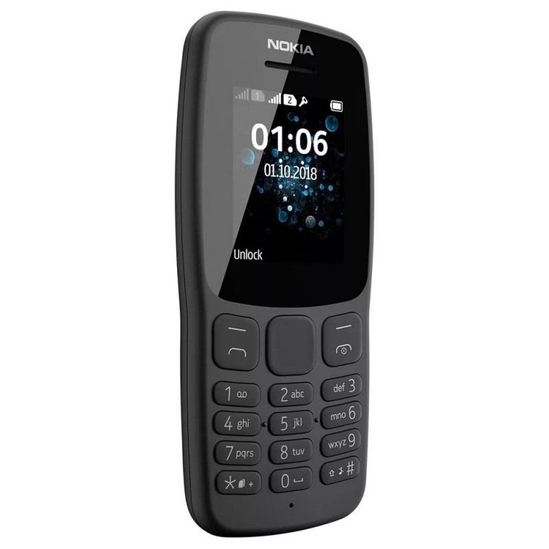 [NEW ARRIVAL] NOKIA 106 1.8  inches Li-Ion 800 mAh, removable Dual SIM Glass front, plastic back, plastic frame 4MB 4MB RAM FM radio featured phones