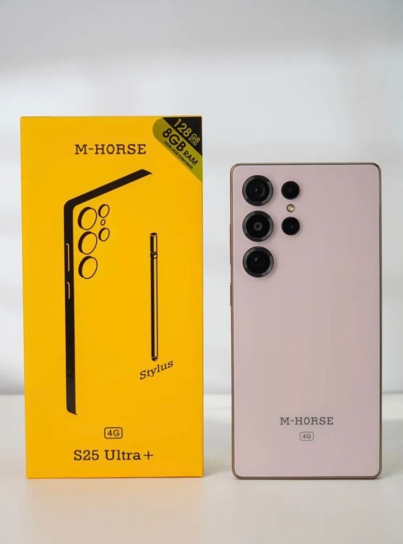 M-HORSE S25 Ultra 6.6'' HD + incell 4GB RAM + 64GB ROM 5MP Front camera +8MP Rear camera 5000mAh battery capacity with stylus pen side fingerprint UNLOCK Android 14 phone smartphone