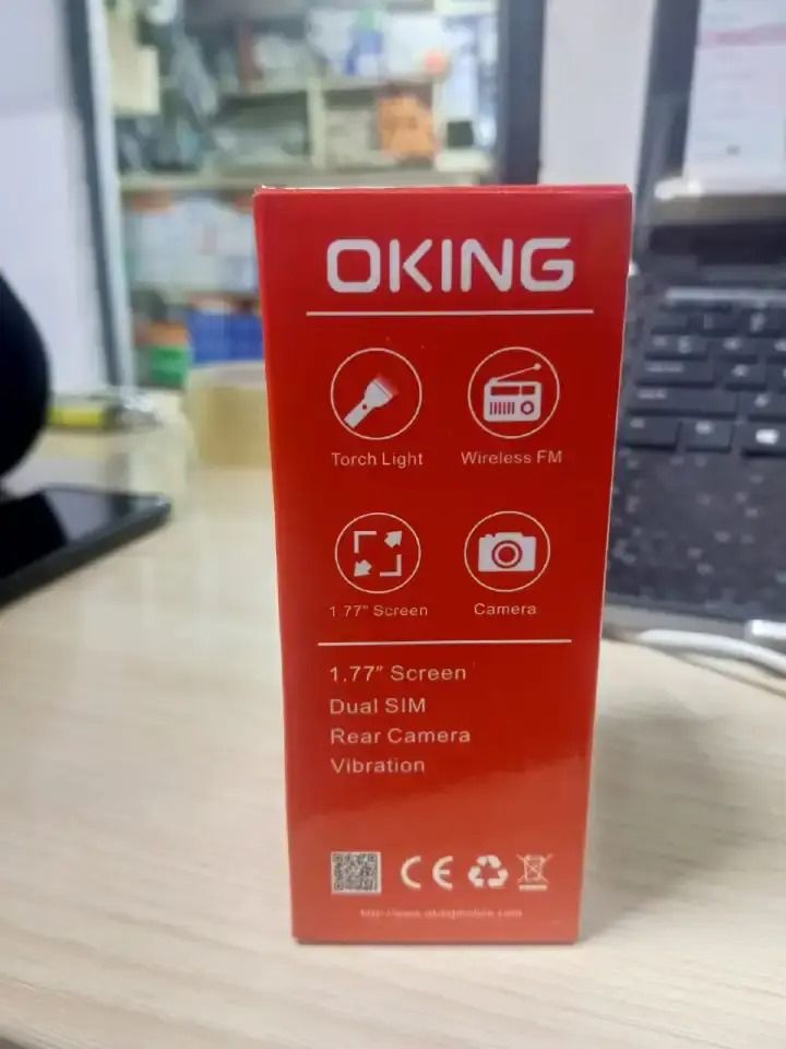 Oking OK301i 1.77" Display Wireless FM Dual SIM Rear Camera Bright Torch with Vibration and up to to 24 days of Standby Kabambe katululu button Feature Phone