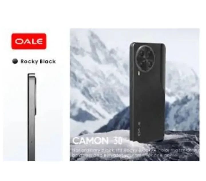 Oale Camon 30 64GB+3GB 6.6" 120Hz Display 8MP+5MP+AI Camera 5075mAh Battery 10W Charge IP54 Dust And Water Resistant Fingerprint Unlock MTK Helio G81 Android Smartphone