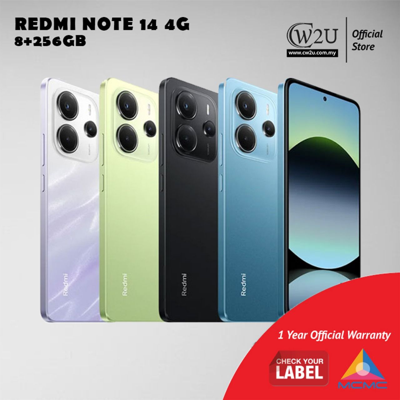 XIAOMI Redmi Note 14 256GB ROM+8GB RAM 6.67" AMOLED Display 108MP Camera 5500mAh Battery 120Hz IP54 Dust resistant Smart Phones +FREE GIFTS FOR YOU  (SPEAKER+FLASH DISK+WATCH+ HEADPHONES+ POWERBANK)