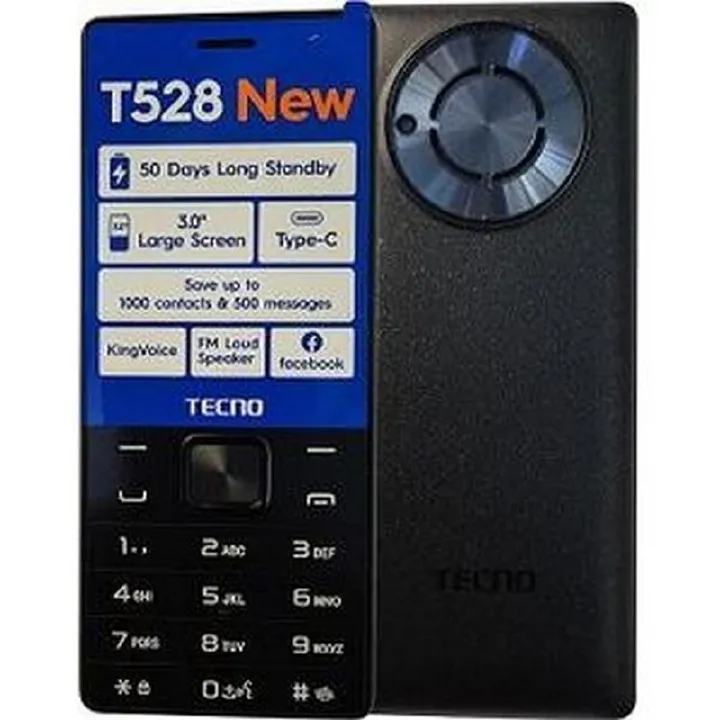 [ NEW ARRIVAL ] Tecno T528: 3.0'': 6MB ROM +8MB RAM: Dual sim Dual standby: 2500mAh Type C Charger: Bluetooth: Loudspeaker: Wireless FM Radio: 2G Network : Featured phones.