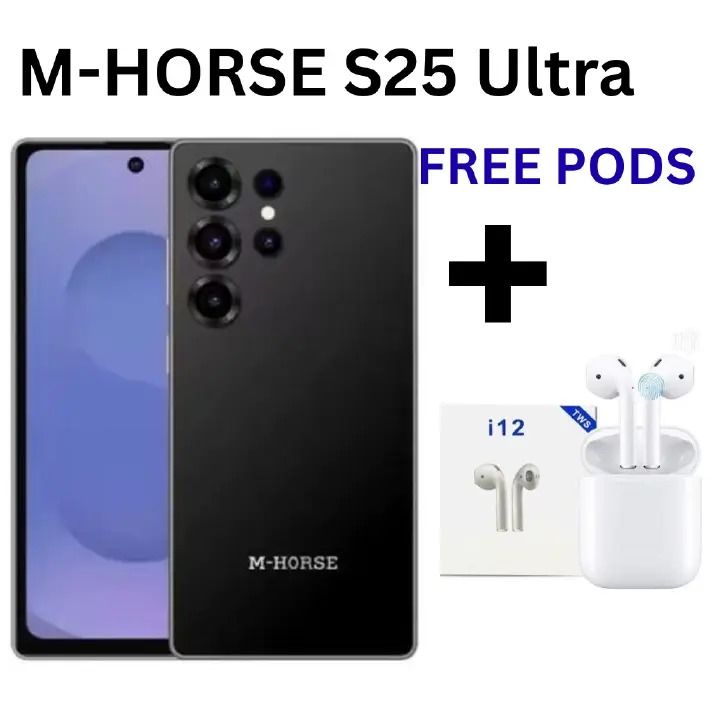 M-HORSE S25 Ultra 6.6'' HD + incell 4GB RAM + 64GB ROM 5MP Front camera +8MP Rear camera 5000mAh battery capacity with stylus pen side fingerprint UNLOCK Android 14 phone smartphone
