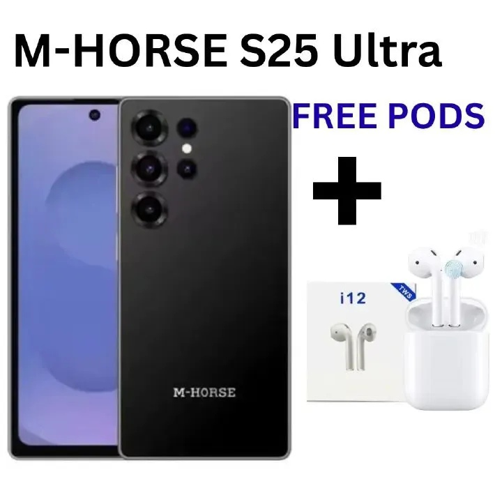 M-HORSE S25 Ultra 6.6'' HD + incell 4GB RAM + 64GB ROM 5MP Front camera +8MP Rear camera 5000mAh battery capacity with stylus pen side fingerprint UNLOCK Android 14 phone smartphone
