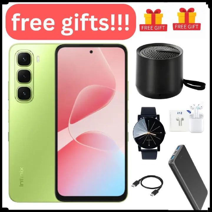 [Pre-sale] Infinix Hot 60i 256GB+16(8+8)GB 6.7" 120Hz Screen 4G Phone Dual SIM 5160mAh Battery 45W Charging 50MP Camera Fingerprint Lock Android 15 G81 Smart AI smart Phones + free gifts