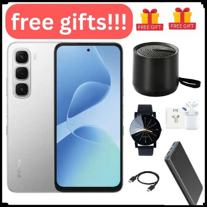 [Pre-sale] Infinix Hot 60i 256GB+16(8+8)GB 6.7" 120Hz Screen 4G Phone Dual SIM 5160mAh Battery 45W Charging 50MP Camera Fingerprint Lock Android 15 G81 Smart AI smart Phones + free gifts
