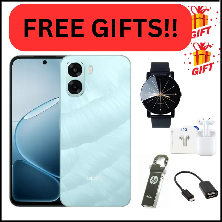 Brand New OPPO A6X 64GB ROM + 4GB RAM 6.75" SCREEN DISPLAY Smartphone 6100 mAh Battery CAPACITY 120Hz refresh rate 13MP+5MP Camera Android 15 Dual Sim Smart phones + FREE GIFTS JUST FOR YOU