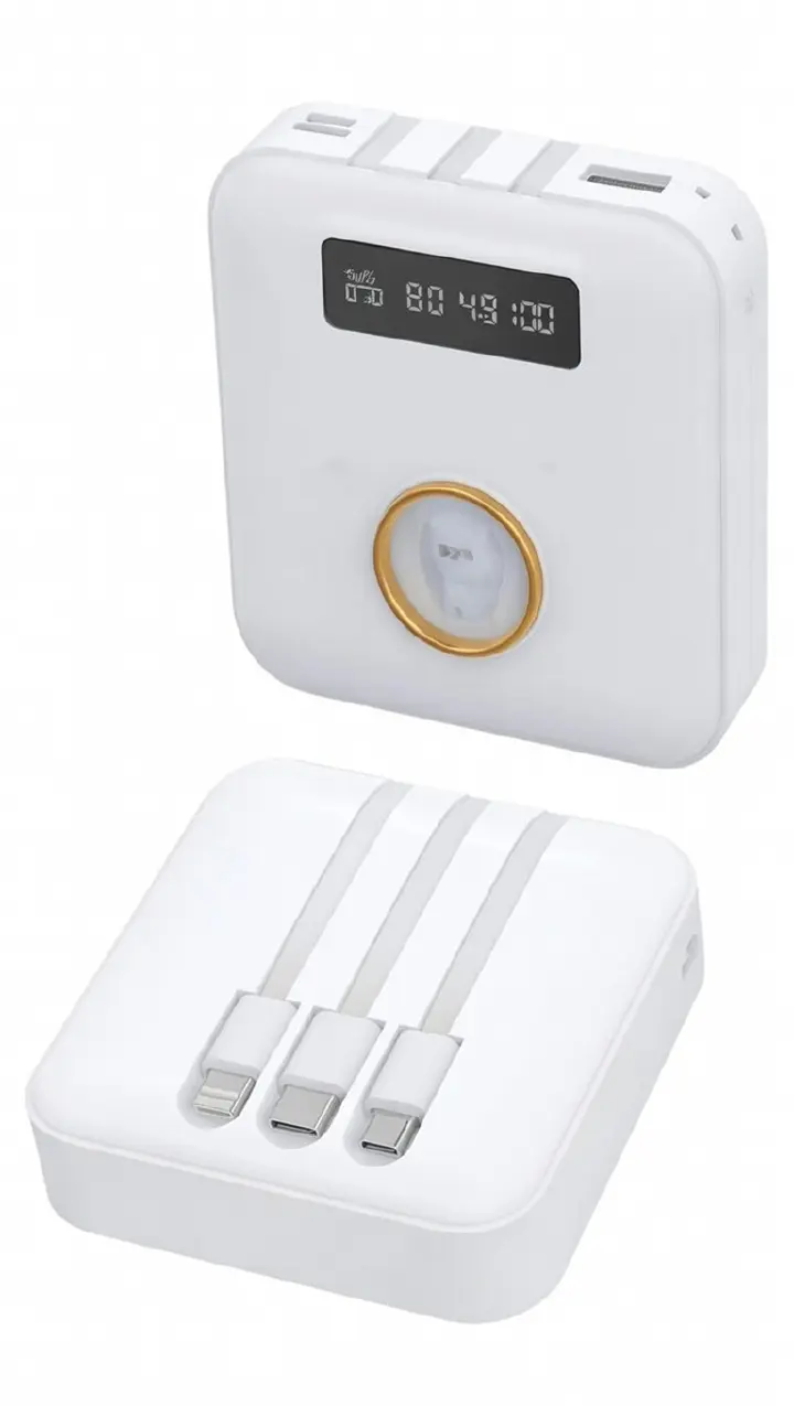 Ifinex X02 Ultra Slim Portable Power Bank 9000mAh RATED POWER ,RATED CAPACITY 5400mAh (5V/2A) WITH USB,MICROUSB ,TYPE C ,WITH TORCH,,POWERBANK