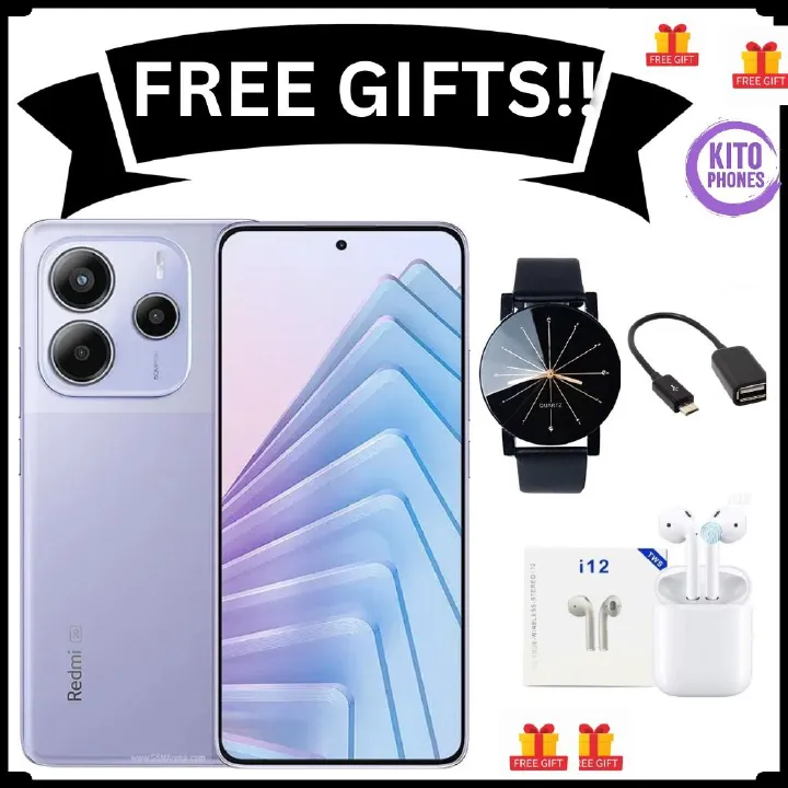 XIAOMI Redmi Note 14 256GB ROM+8GB RAM 6.67" AMOLED Display 108MP Camera 5500mAh Battery 120Hz IP54 Dust resistant Smart Phones +FREE GIFTS (WATCH + OTG +EARPODS)FOR YOU